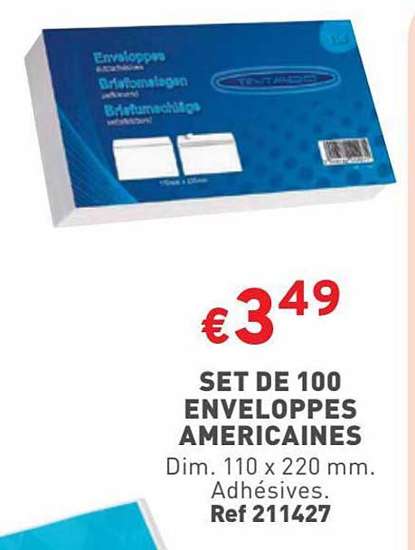 set de 100 enveloppes américaines