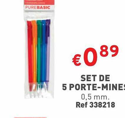 set de 5 porte-mines purebasic
