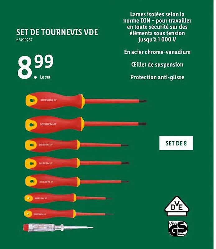 set de tournevis vde