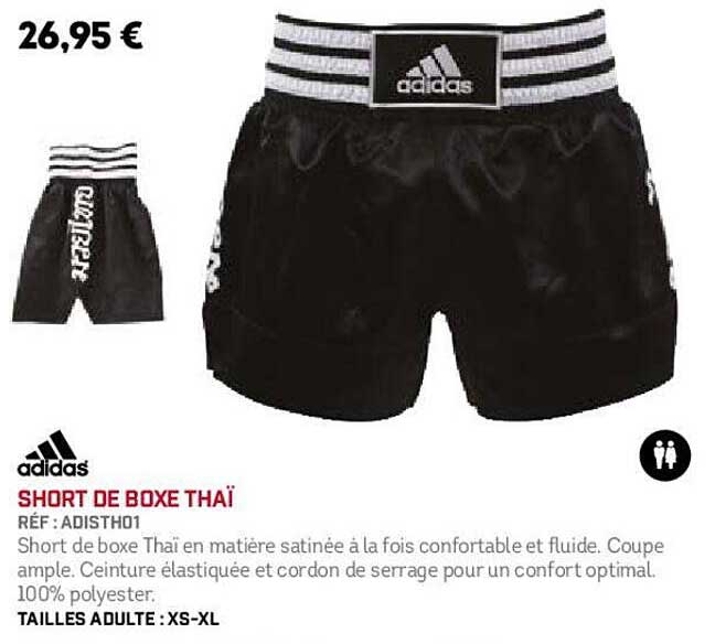 short de boxe thaï adidas