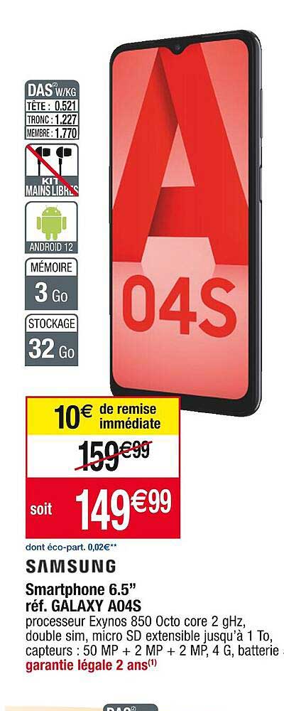 smartphone 6.5" gamaxy a04s samsung