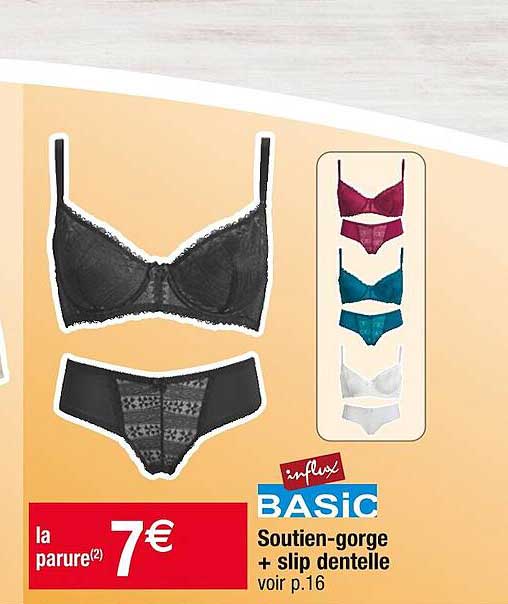 soutien-gorge + slip dentelle influx basic