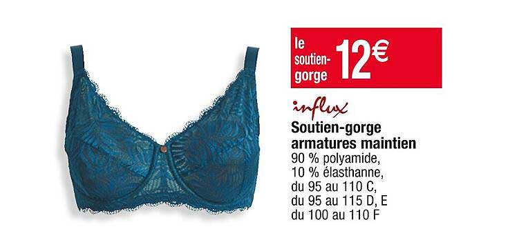 soutien-gorge armatures maintien influx