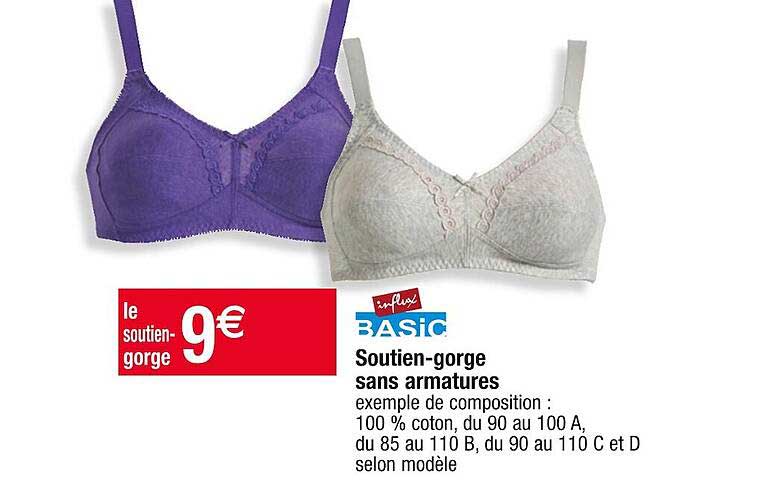soutien-gorge sans armatures influx basic