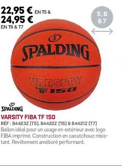 spalding varsity fiba tf 150