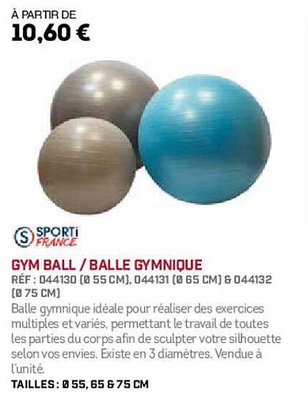 sporti france gym ball / balle gymnique