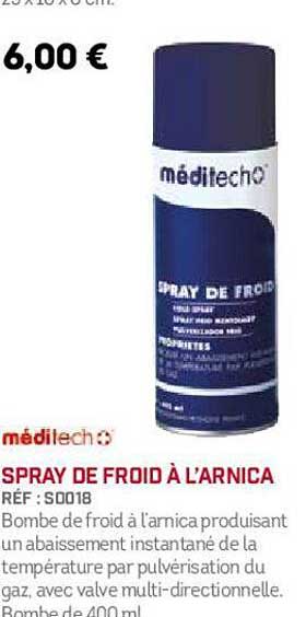 spray de froid à l'arnica méditech+