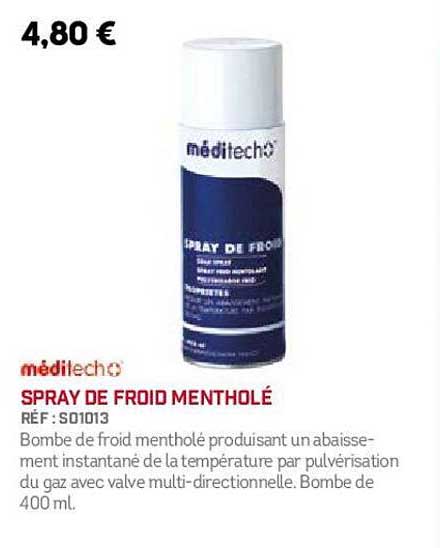 spray de froid mentholé méditech+