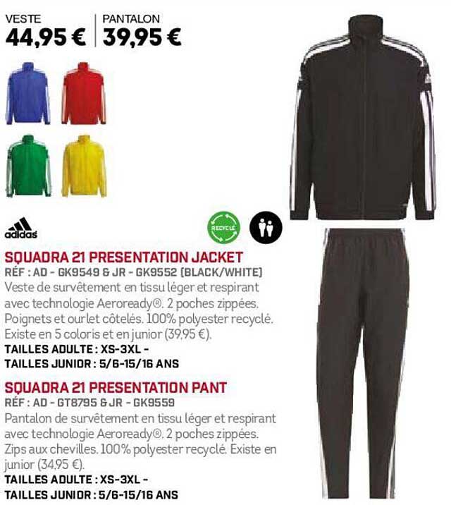 squadra 21présentation jacket, squadra 21 présentation pant adidas