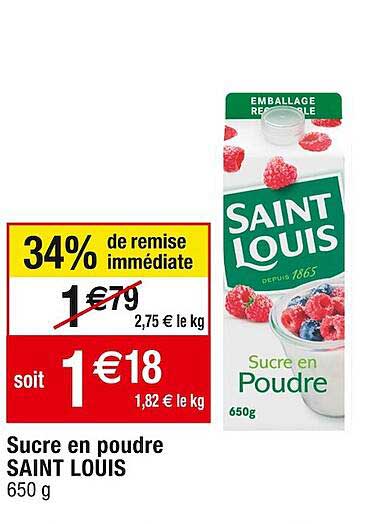 sucre en poudre saint louis