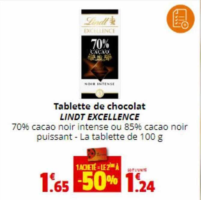 Tablette De Chocolat Lindt Excellence