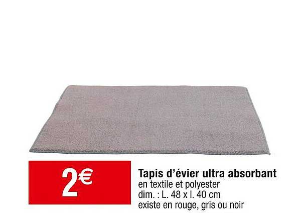 tapis d'évier ultra absorbant
