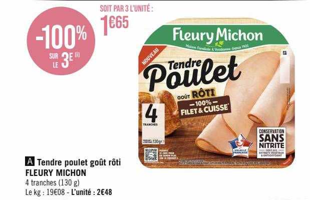 tendre poulet goût rôti fleury michon