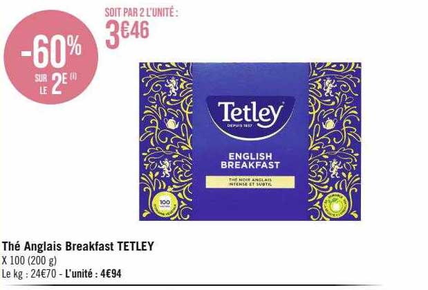 thé anglais breakfast tetley