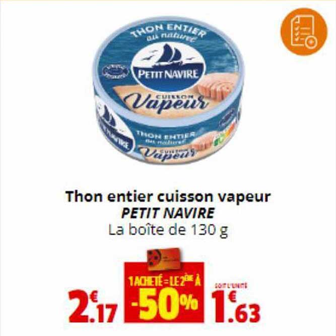 Thon Entier Cuisson Vapeur Petit Navire