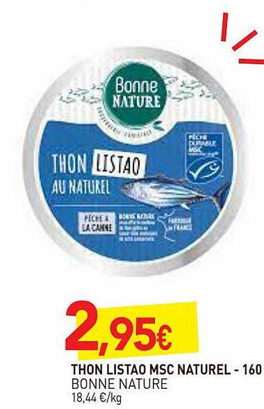 thon listao msc naturel bonne nature - 160 g