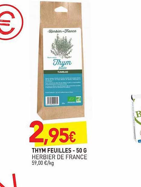 Thym Feuilles Herbier De France - 50 G