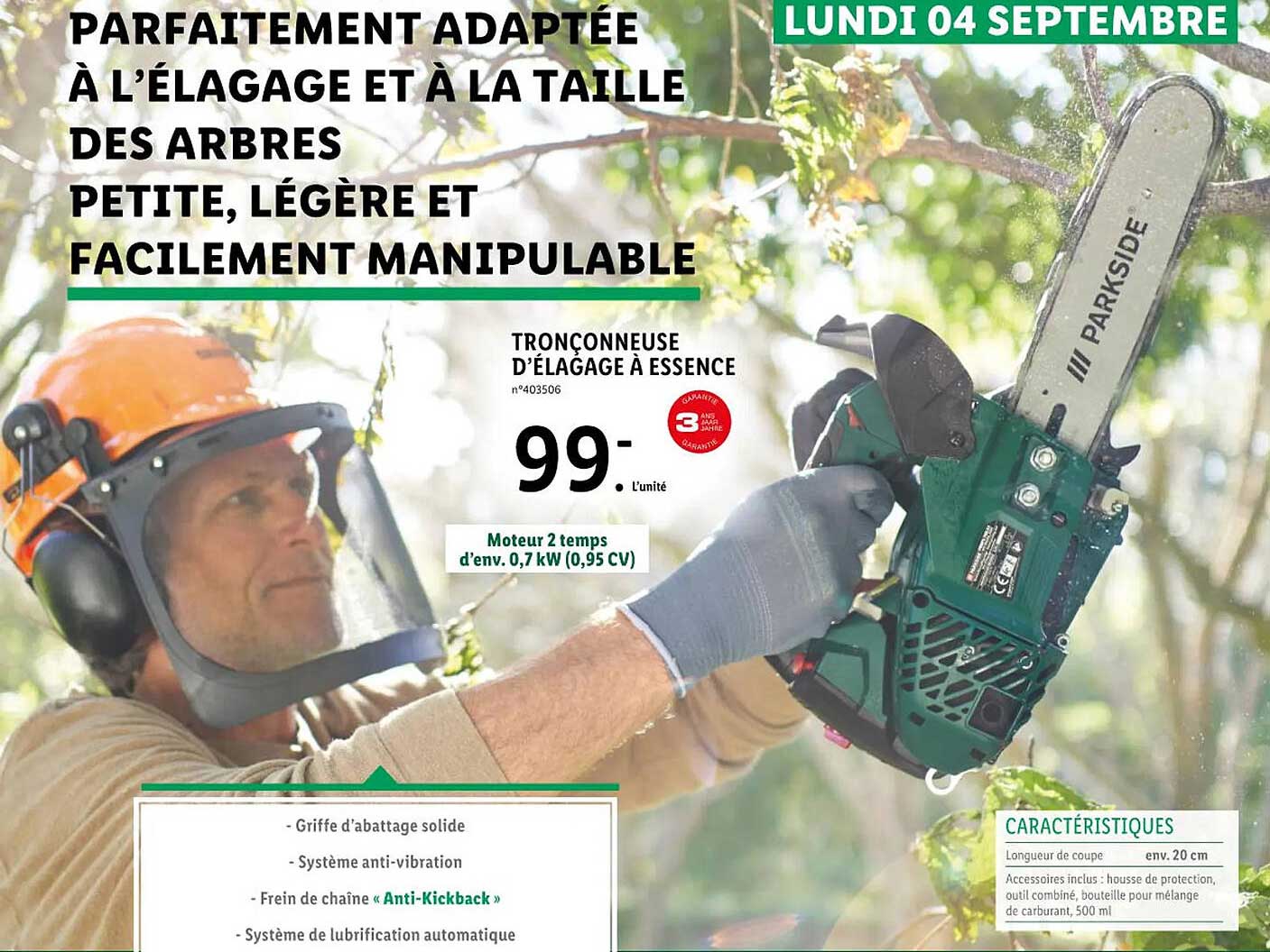 Tronçonneuse D'élagage à Essence Parkside