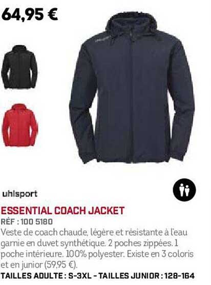 uhlsport essential coach jacket