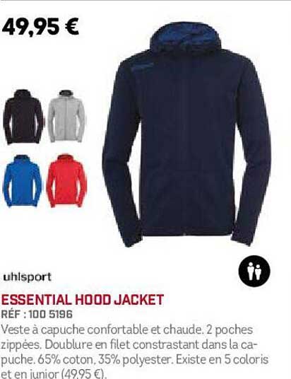 uhlsport essential hood jacket
