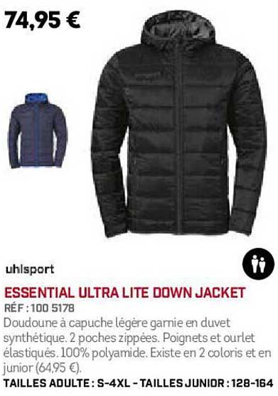 uhlsport essential ultra lite down jacket