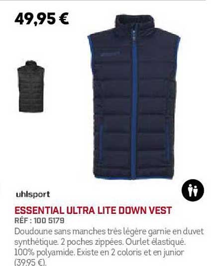 uhlsport essential ultra lite down vest