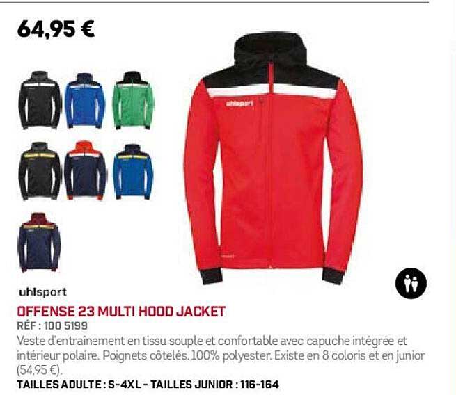 uhlsport offense 23 multi hood jacket