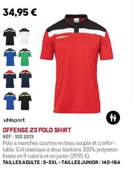 uhlsport offense 23 polo shirt