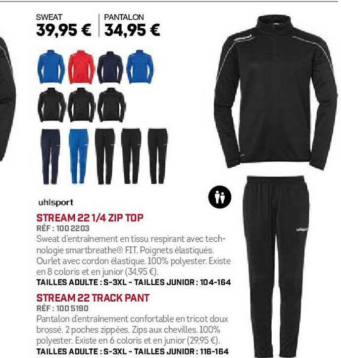 uhlsport stream 22 1/4 zip top, stream 22 track pant