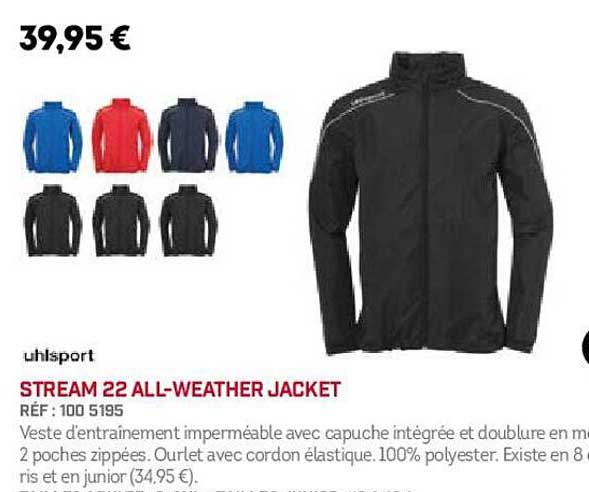 uhlsport stream 22 all-weather jacket