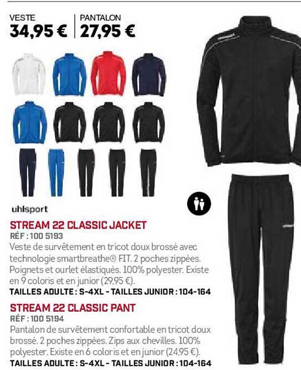 uhlsport stream 22 classic jacket, stream 22 classic pant