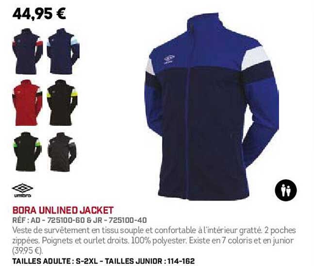 umbro bora unlined jacket