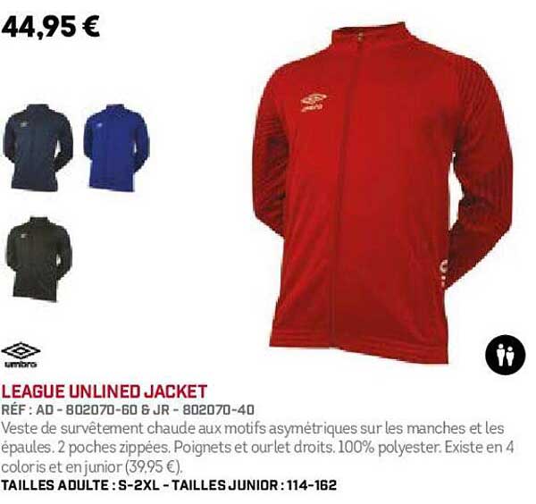 umbro league unlined jacket