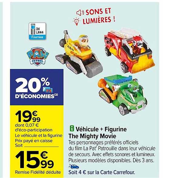 véhicule + figurine the mighty movie