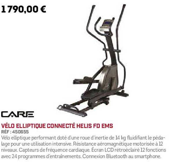 vélo elliptique connecté helis fd ems care