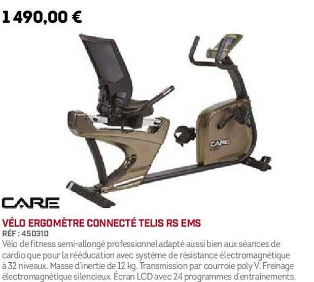 vélo ergomètre connecté telis rs ems care