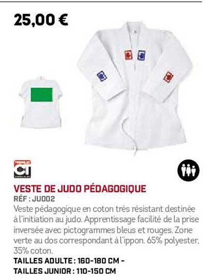 veste de judo pédagogique