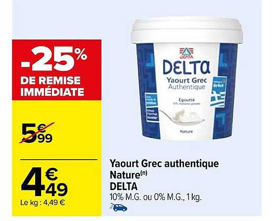 Yaourt Grec Authentique Nature Delta
