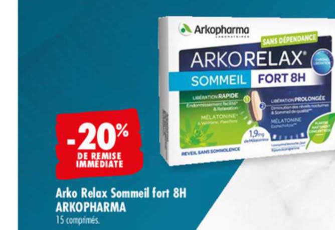 arko relax sommeil fort 8h arkopharma -20% de remise immédiate