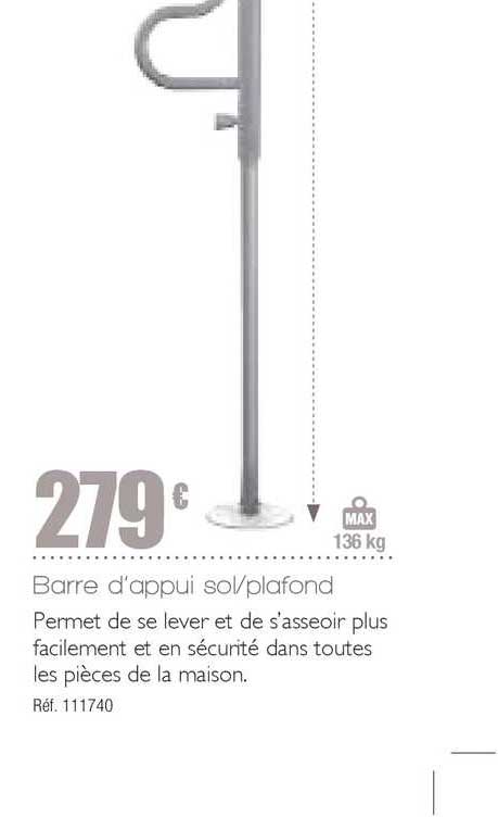 barre d'appui sol plafond