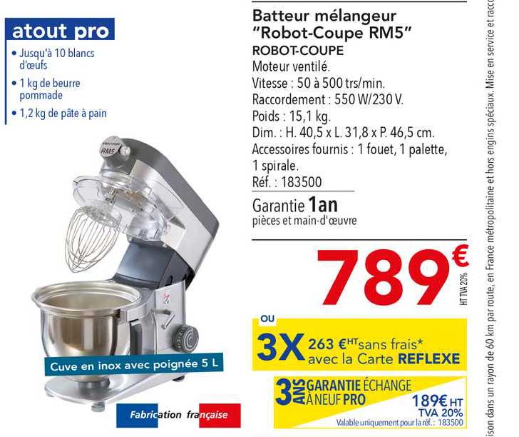 batteur mélangeur robot coupe rm5