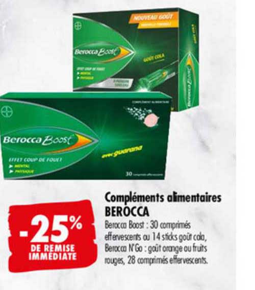 compléments alimentaires berocc -25% de remise immédiate