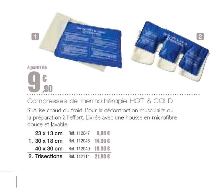 compresses de thermothérapie hot & cold