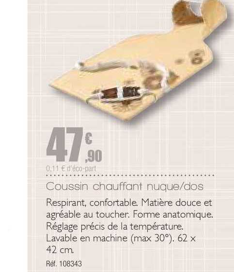 coussin chauffant nuque dos