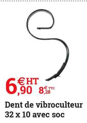 dent de 	vibroculteur 32 x 10 avec soc