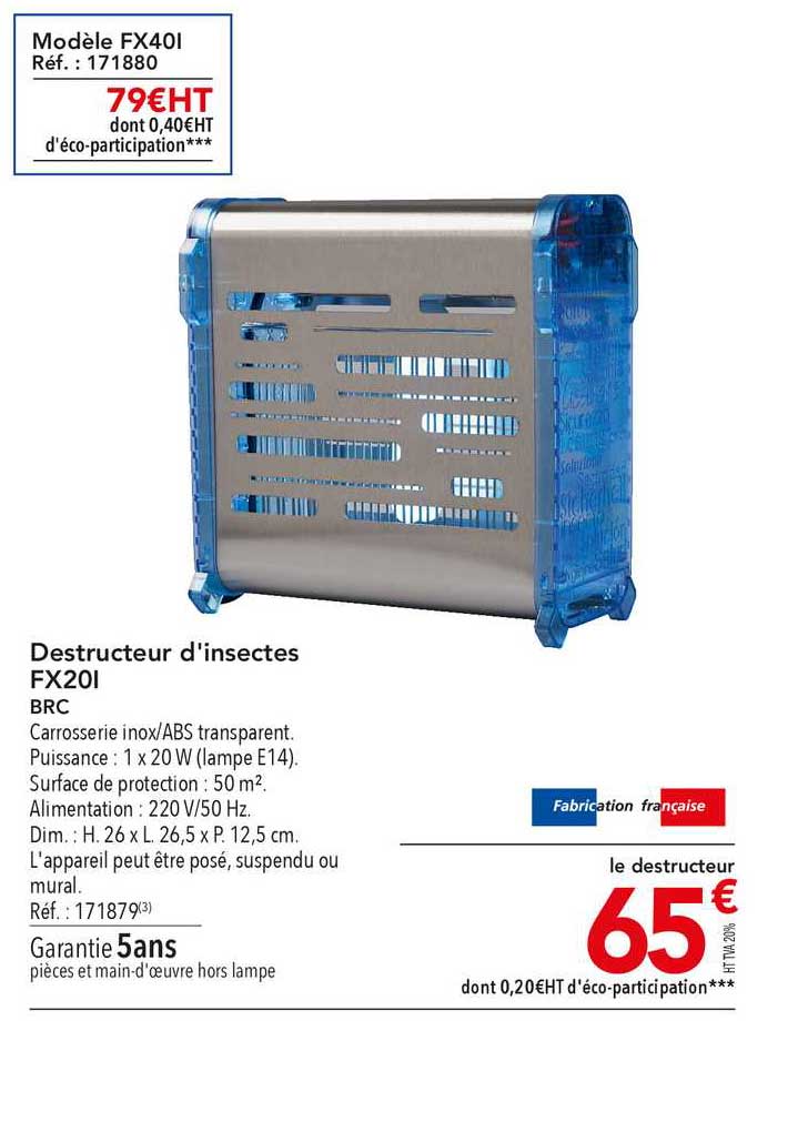 destructeur d'insectes fx20l brc