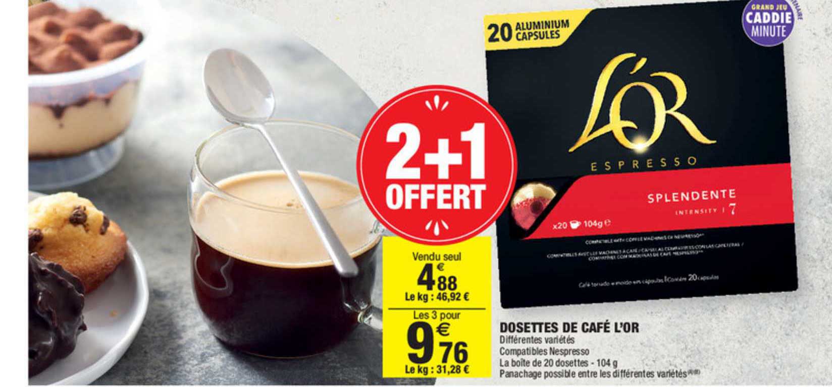 Dosettes De Café L'or 2+1 Offert