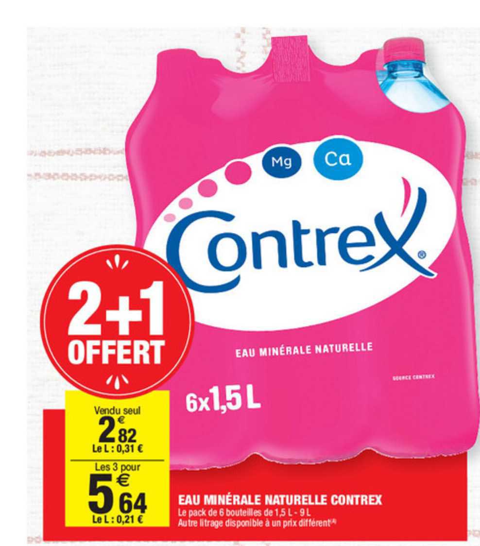 Eau Minérale Naturelle Contrex 2+1 Offert