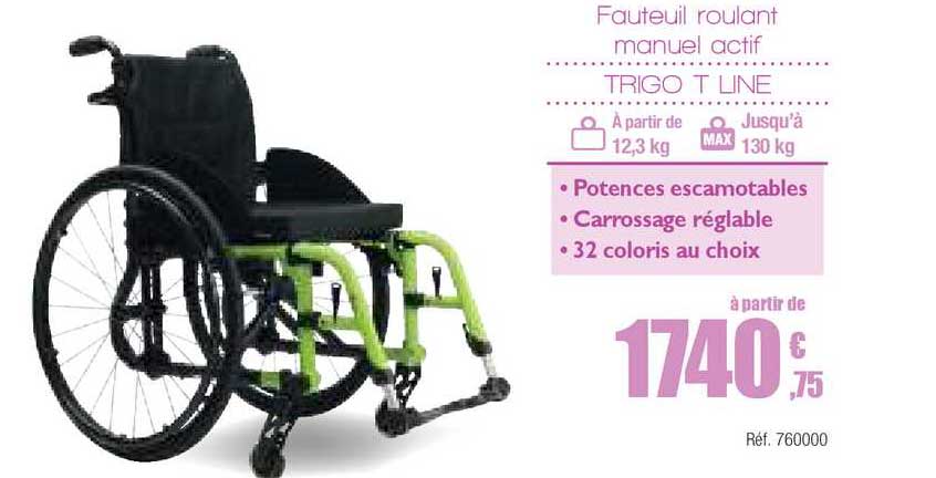 fauteuil roulant manuel actif trigo t line