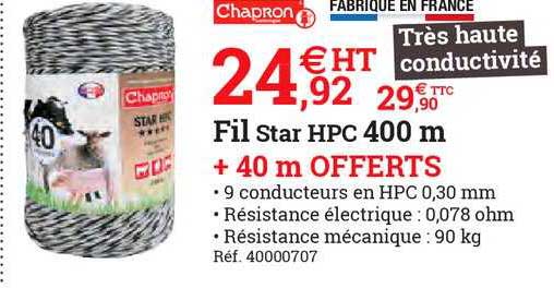 fil star hpc 400 m + 40 m offerts